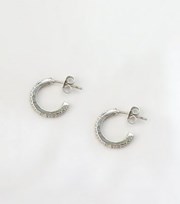 New Look Silver Cubic Zirconia Mini Hoop Earrings